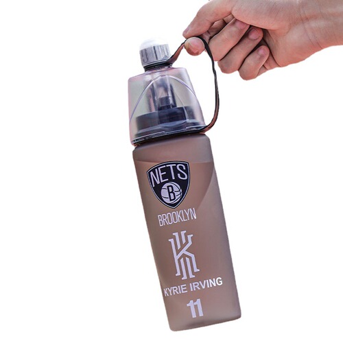 Sports spray water cup Kobe summer large capacity portable anti-drop outdoor sports water bottle star plastic cup