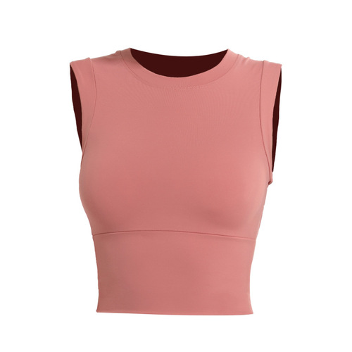 Spring and summer solid color fashion sexy sports vest women's tight elastic running top gym vest style yoga wear