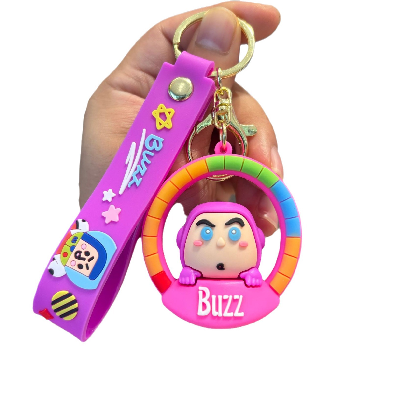 Buzz Lightyear Keychain PVC Puppet Colgante Jugues Total Movilización Keychain Baby Grab Keychain Regalos