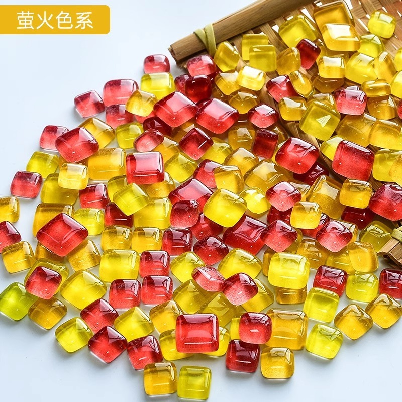 200克diy多元闪粉马赛克集合水晶自由石玻璃儿童手工材料颗粒|undefined