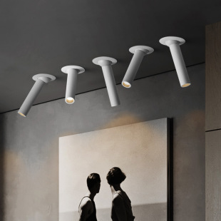 Led long tube spotlight 7W condenser simple modern restaurant bar background wall ceiling concealed cob downlight anti-glare