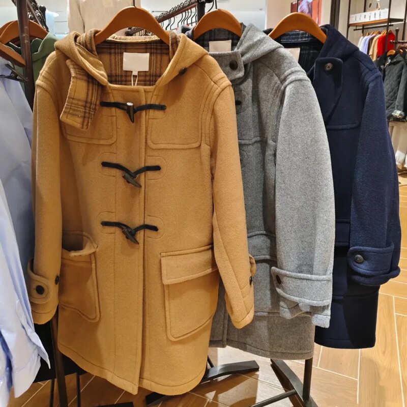 High quality!! Long-lasting classic wool coat for women, autumn and winter style, college-style horn button coat High quality!! Long-lasting classic wool coat for women, autumn and winter style, college-style horn button coat