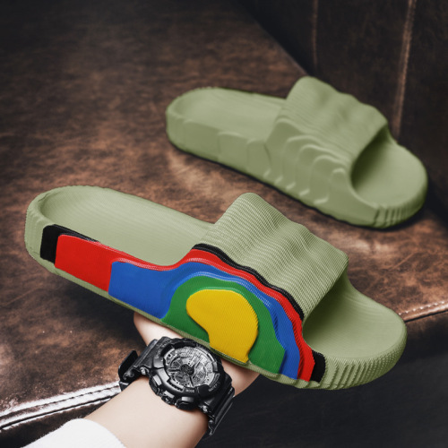 Putian Coconut Slippers Men's Parent-Child Shoes Large Size Beach Shoes Couples Outerwear One-Word Flop Foreign Trade Home Kanye Slippers