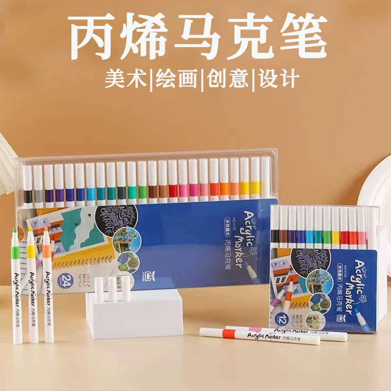 Акриловая маркерная ручка на водной основе 48/36 цвет водонепроницаемая ткань стеклокерамика DIY граффити художественная ручка оптом