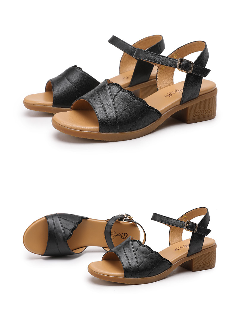 C4703 1280K GIÀY DÉP SANDAL NỮ RUITDT GÓT VUÔNG MÙA HÈ TRUNG NIÊN MA SÁT CHỐNG TRƯỢT GIÀY DÉP NỮ DA BÒ G04 SẢN PHẨM MỚI