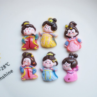 Bright-faced Hanfu Tang Dynasty Beauty Resin Accessories Cream Gel DIY Handmade Material Hairpin Refrigerator Sticker Water Cup Patch