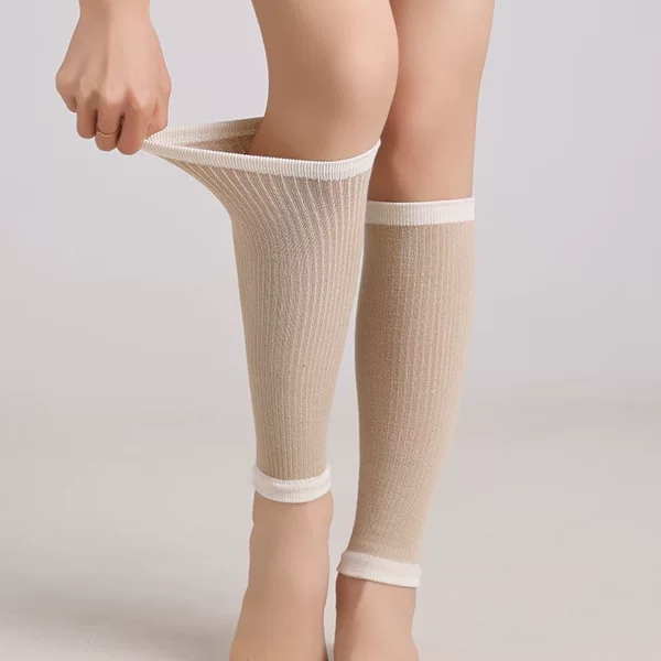 Summer pure cotton leg warmers for men and women, thin style for air-conditioned rooms, cold-proof leg and ankle protectors, sports sock covers