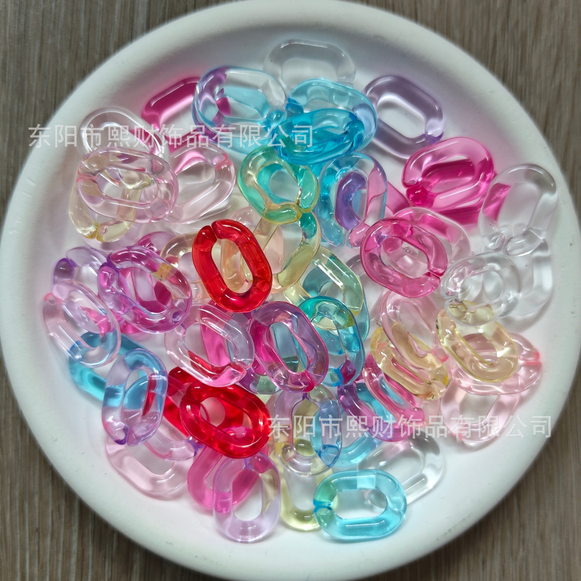 20x14mm color acrílico cadena hebilla anillo llavero bolsa colgante accesorios de la joyería de DIY fábrica al por mayor