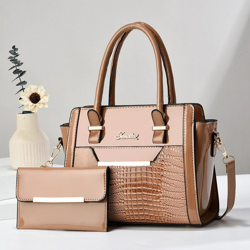 Luminous Stone Pattern Mother-and-Child Clutch Set, Lightweight Luxury Style Crossbody Single Shoulder Bag, High-Quality Commute Handbag