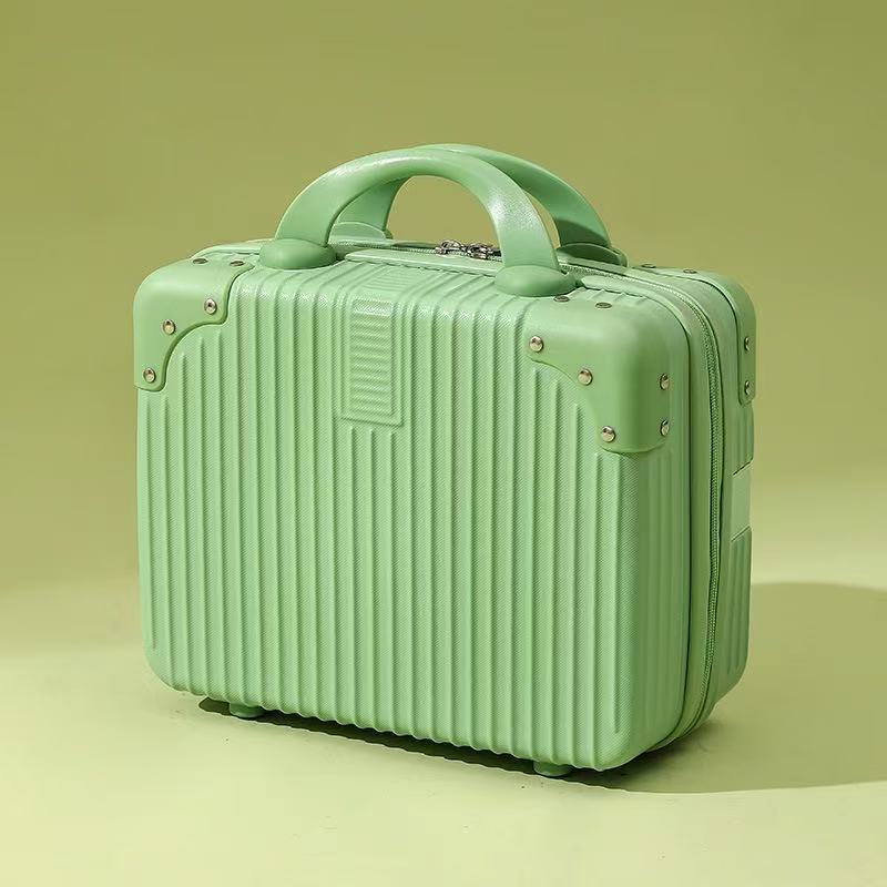 Maleta retro Estuche cosmético de 14 pulgadas Maleta pequeña Mini recuerdo Caja de contraseña ligera pequeña Caja de viaje