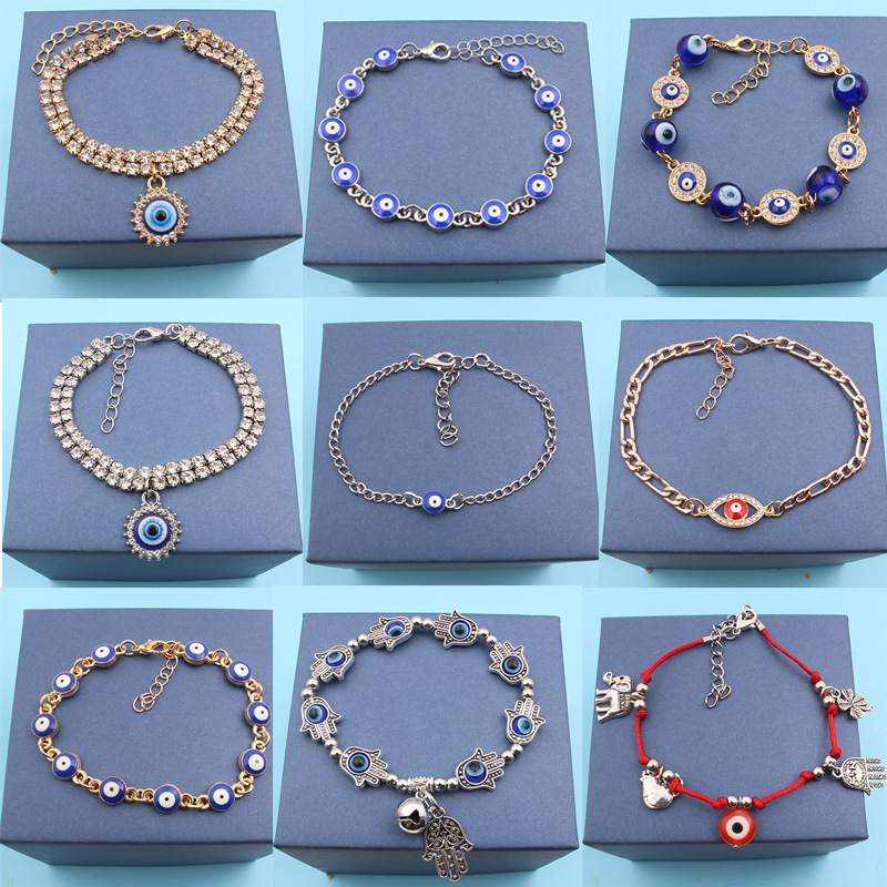 Devil's Eye Elephant Diamond-Studded Eye Bracelet for Women, European and American Fashion, Simple and Popular, Cross-Border E-Commerce, High-End Feel