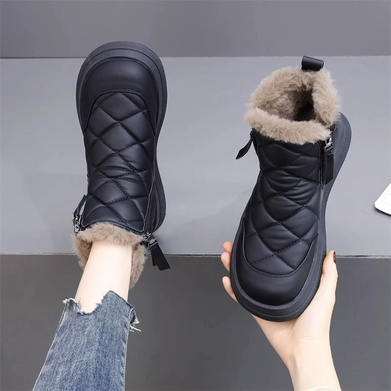 Warm winter boots, keep warm shoes platform