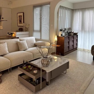 2025 New Normcore Accessible Luxury Style Coffee Table Combination Set Living Room Home Small Apartment Accessible Luxury Creative High-End Sense