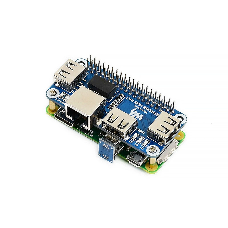 Конвертер USB→RJ45 для Raspberry Pi ZERO 2W, USB‑HUB/сетевая плата расширения
