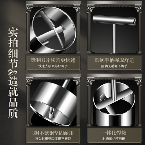 Cross-border 304 stainless steel fruit corer kitchen stewed pear mold Sydney pear core separator apple corer