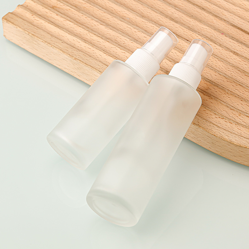 白い蒙砂スプレーボトルガラス押しローションボトル化粧品分注ボトル空ボトル小サンプルボトル20ml 30ml|undefined