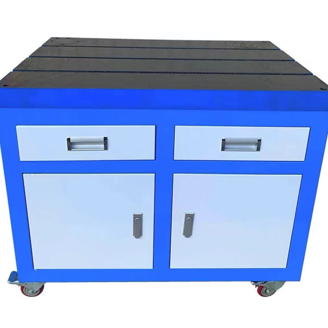 平板柜子攻铸铁型攻丝机平台工具车钳工工作台牙机槽移动T