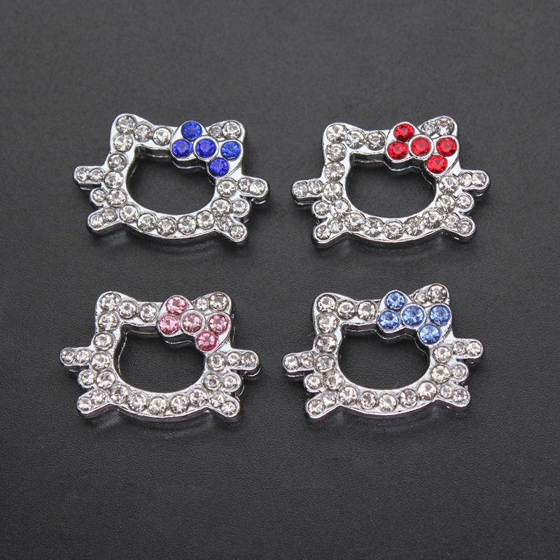 8mm Color Diamond Cat DIY Wrist Strap Full Diamond Support Keychain Accessories Loose Parts Perforated Jewelry Wear