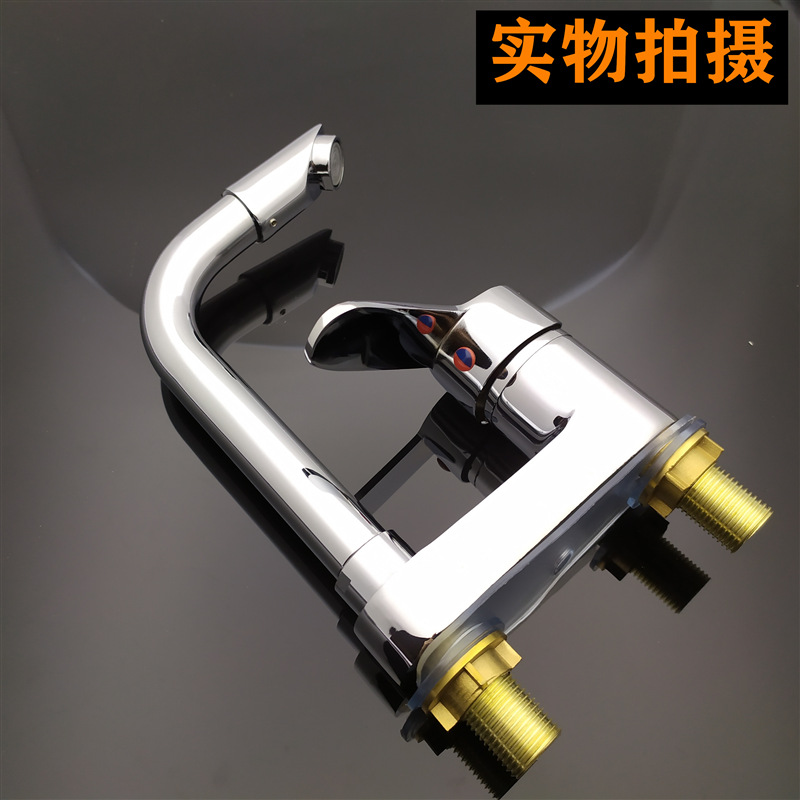 Cuarto de baño de doble orificio de tres orificios de dos articulaciones grifo de lavabo de pedestal antiguo grifo de lavabo caliente y frío lavabo boquilla de agua