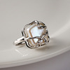 Design ring from pearl, silver 925 sample, Spain