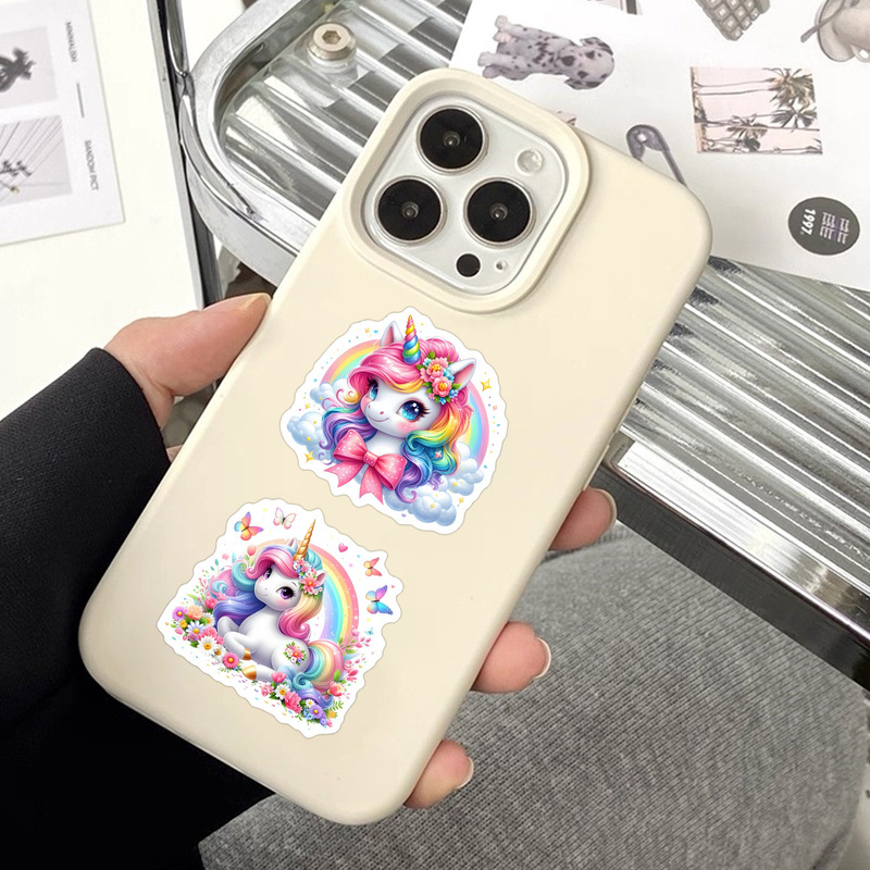 50枚の漫画風動物ユニコーンステッカー 防水PVC製 携帯電話 ノートパソコン用 越境で人気の装飾ステッカー 卸売|undefined