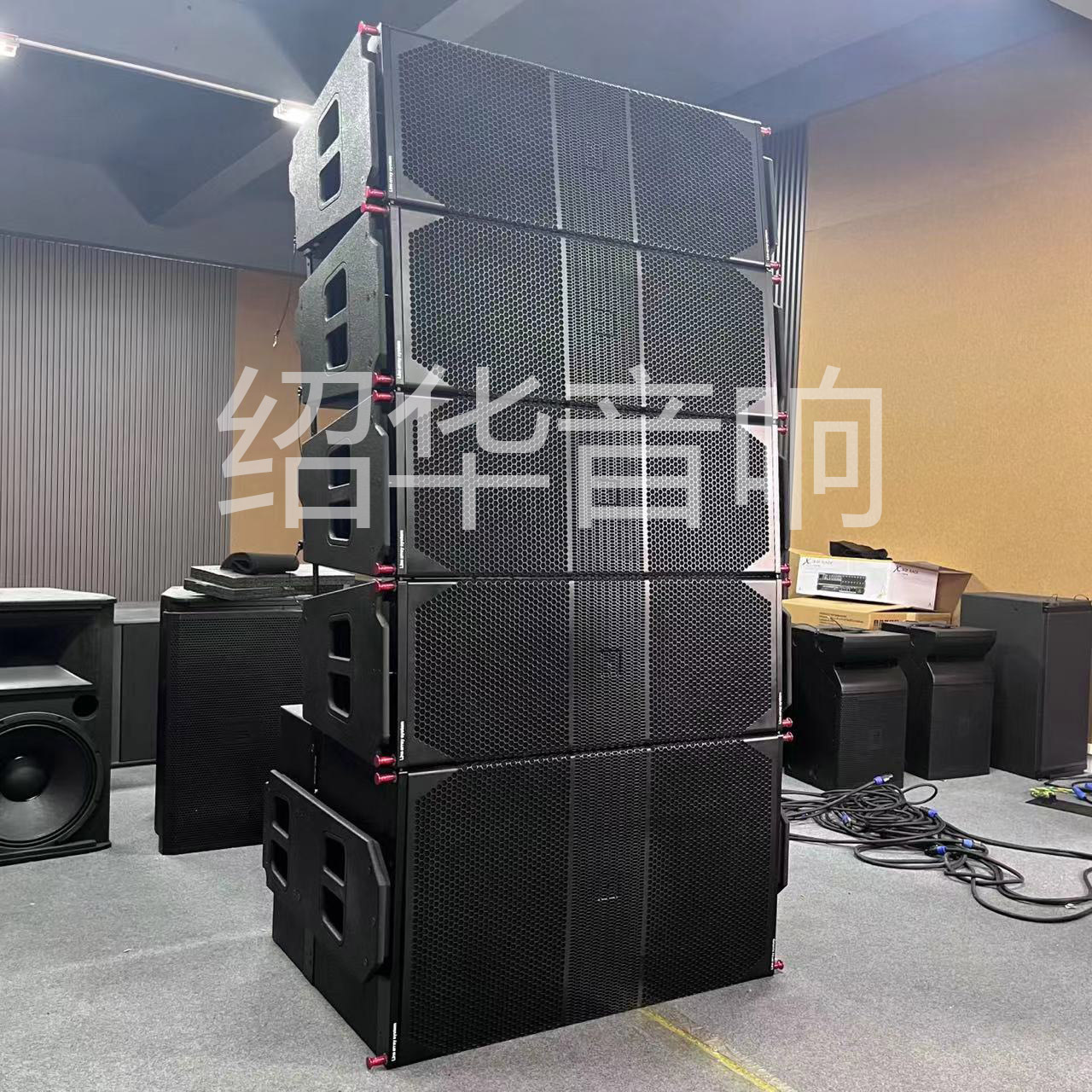 Fábrica directa altavoces de matriz de línea doble 12 pulgadas escenario al aire libre rendimiento de sonido barra de sonido KTV sistema de sonido