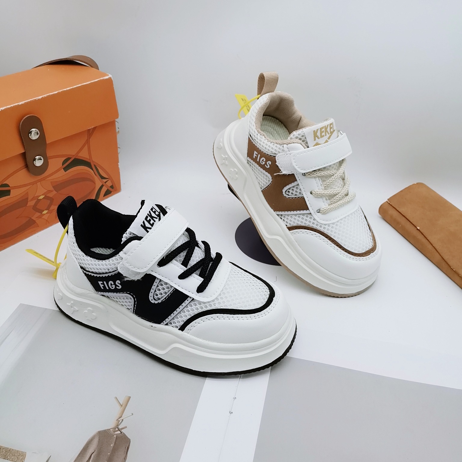 Calzado deportivo para hombre 2025 primavera transparente nuevos zapatos para niños, niños pequeños y medianos, zapatos de papá, zapatos deportivos para niños