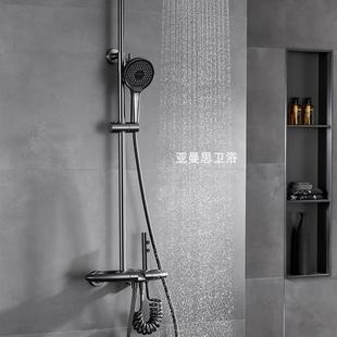 304 stainless steel button four-speed shower suit bathroom faucet shower booster nozzle spray wire drawing