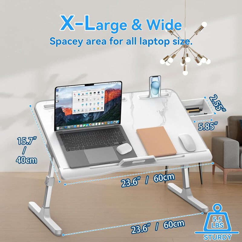 Laptop Bed Table Foldable Folding Folding Table Portable Study Desk Laptop with Cup Holder Laptop Bed Table Foldable Folding Folding Table Portable Study Desk Laptop with Cup Holder