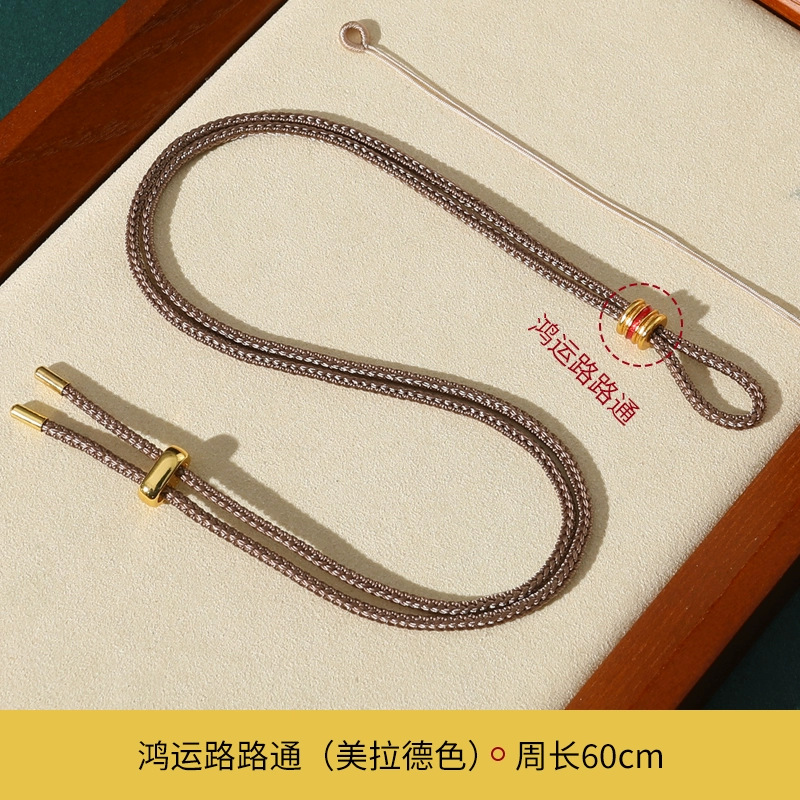 Laopou con colgante de oro cuerda tejida a mano brújula de ocho tesoros cuerda de colgante de jade de seguridad cuerda de grasa