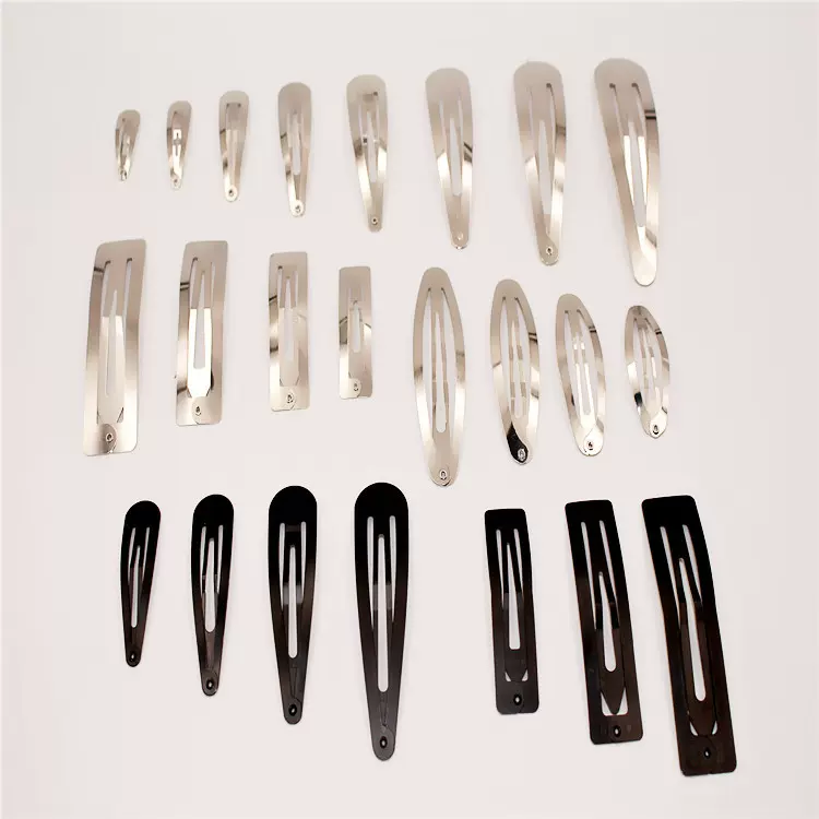 厂家直供 4567公分广州水滴夹烤漆BB夹黑色DIY儿童饰品配件材料