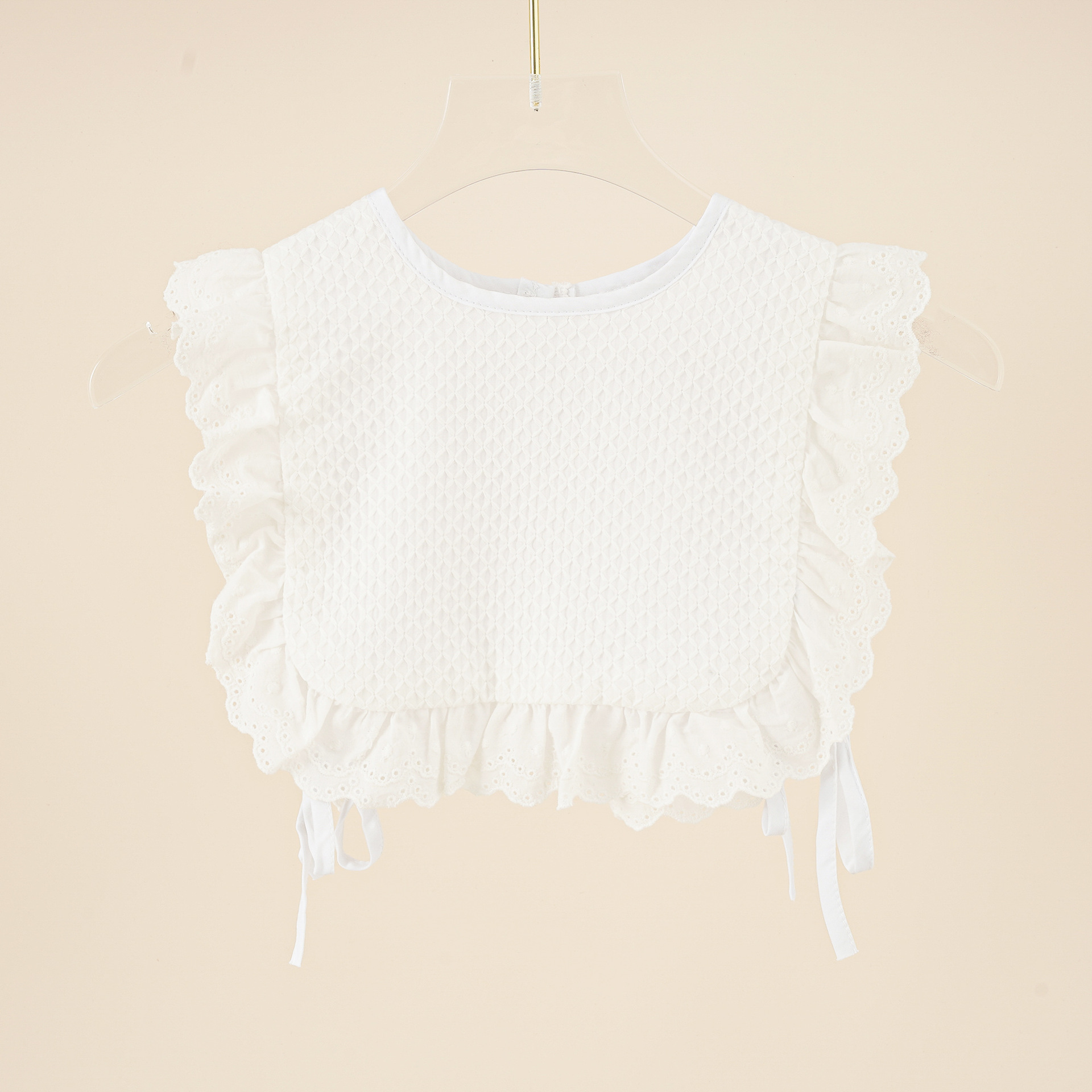 Linda correa de encaje dulce collar falso chica japonés dulce simple desgaste exterior collar decorativo pequeño chal para niños