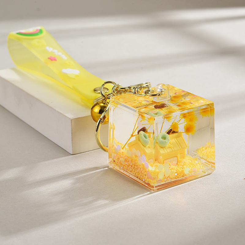 62g Weight Bag Pendant, Keychain Classification 1 Piece Quantity Daily Occasion Acrylic Material House Pattern Unisex Gender Cute Style Cute House Arylic Unisex Bag Pendant Keychain 6