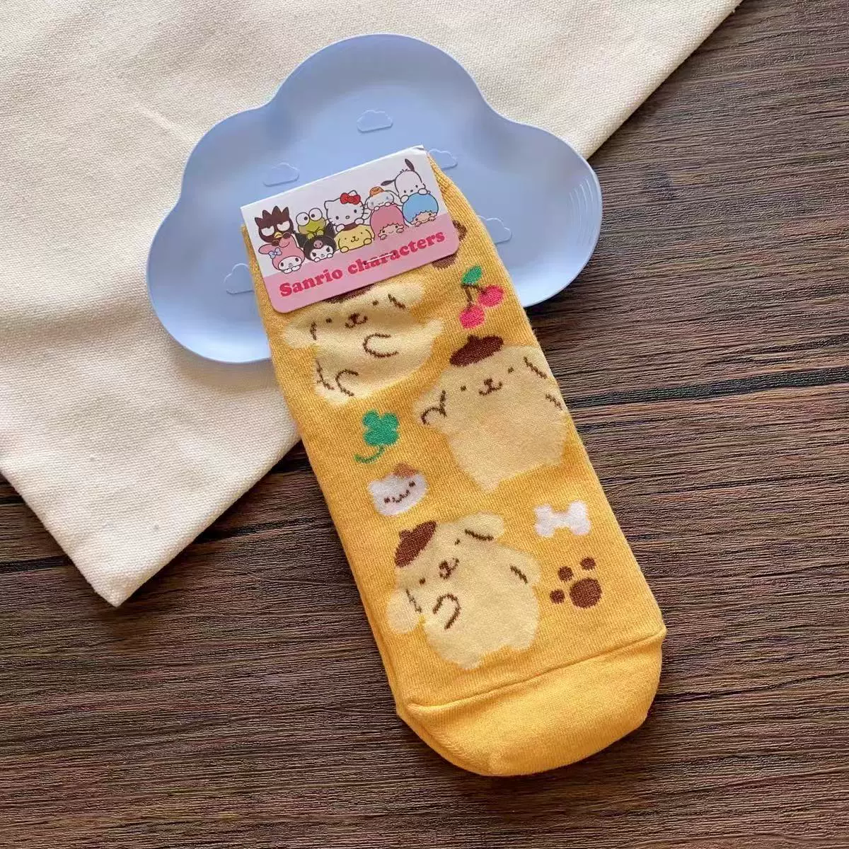 Носки Hello Kitty летние унисекс (one size) — южнокорейский стиль, яркие рисунки