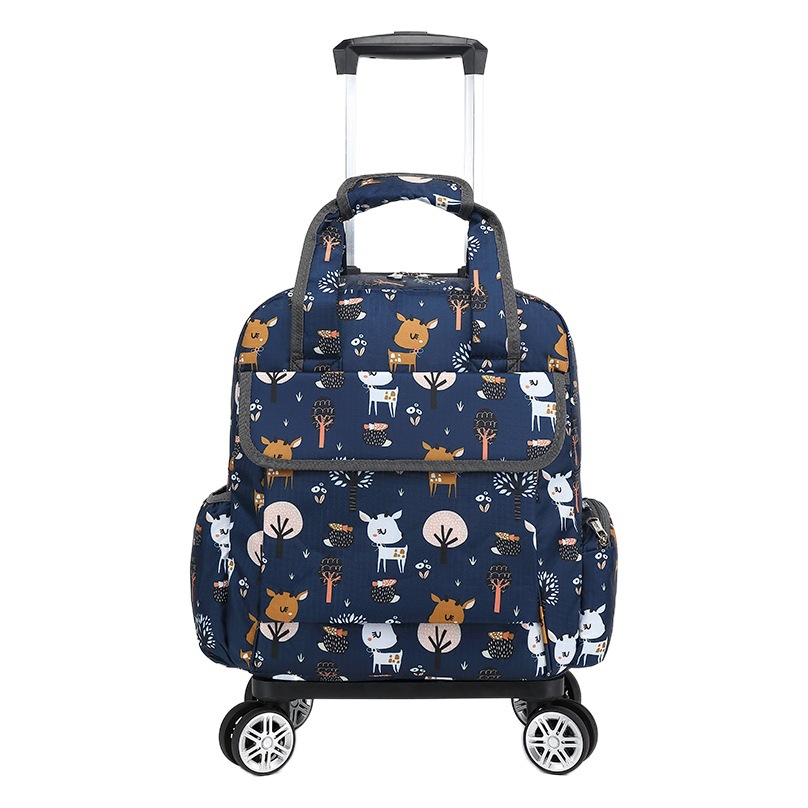 Universal wheel pull rod handbag lightweight folding pull rod bag short travel waterproof pull rod bag boarding small bag wholesale