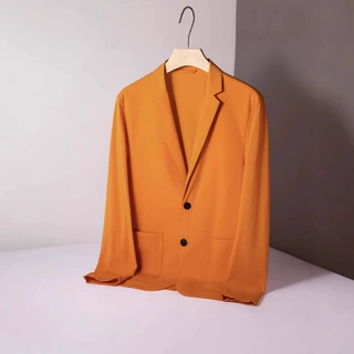 夏季薄款防晒西服外套男中年弹力小西装25新款单排扣冰丝单西上衣
