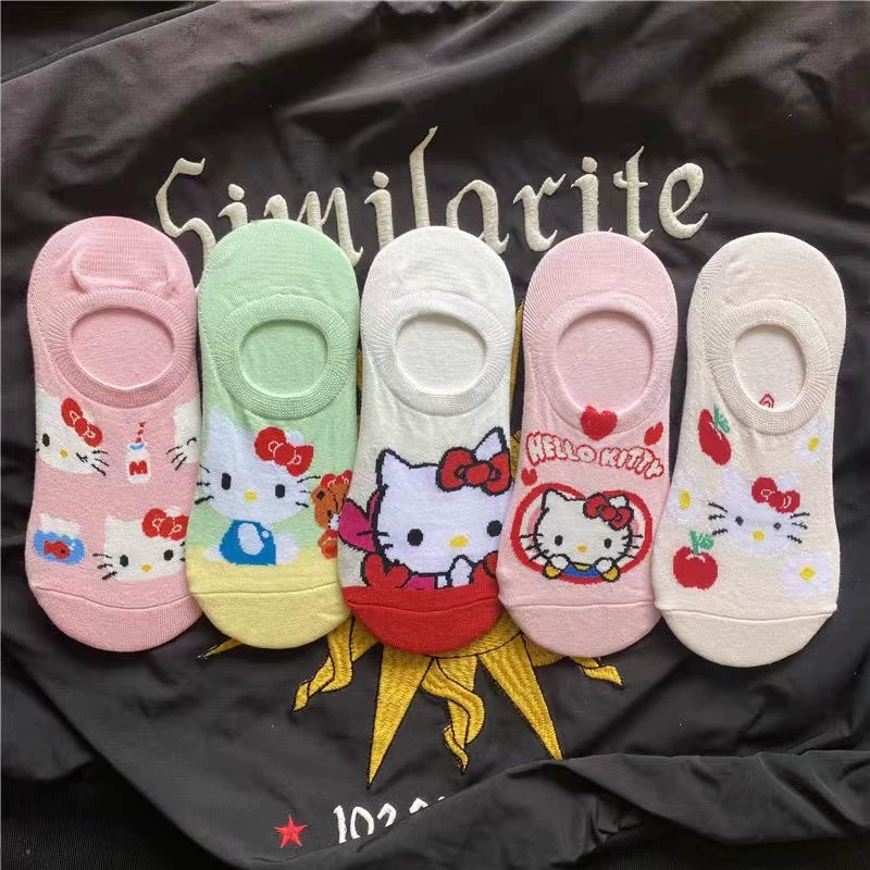 Весна и лето дикая тенденция Японская академия носков Hello Kitty