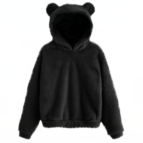 Amazon eBay 2024 Autumn/Winter New Arrival Fleece Rabbit-Ear Hooded Warm Sweater Hoodie for Europe and the U.S.