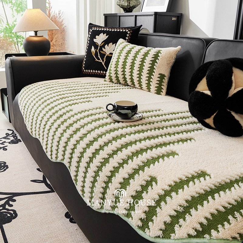 2025 nuevo otoño y invierno Navidad sofá de peluche cubierta de sofá cubierta de cubierta toda una cubierta de cubierta gruesa cubierta de cubierta de toalla para sentarse