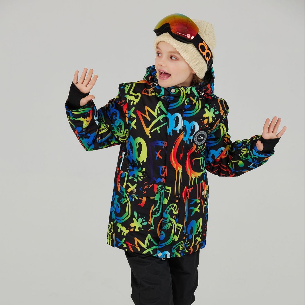 Teenager a Jongen Kanner Skianzug Set Eenzelbrett Duebelbrett Déckt Waarmt Outdoor Ski_voghion.com