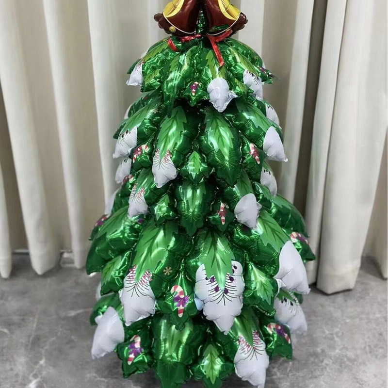 跨境圣诞树铝膜气球立体拼接底座圣诞装饰桌面大号场地布置道具|undefined