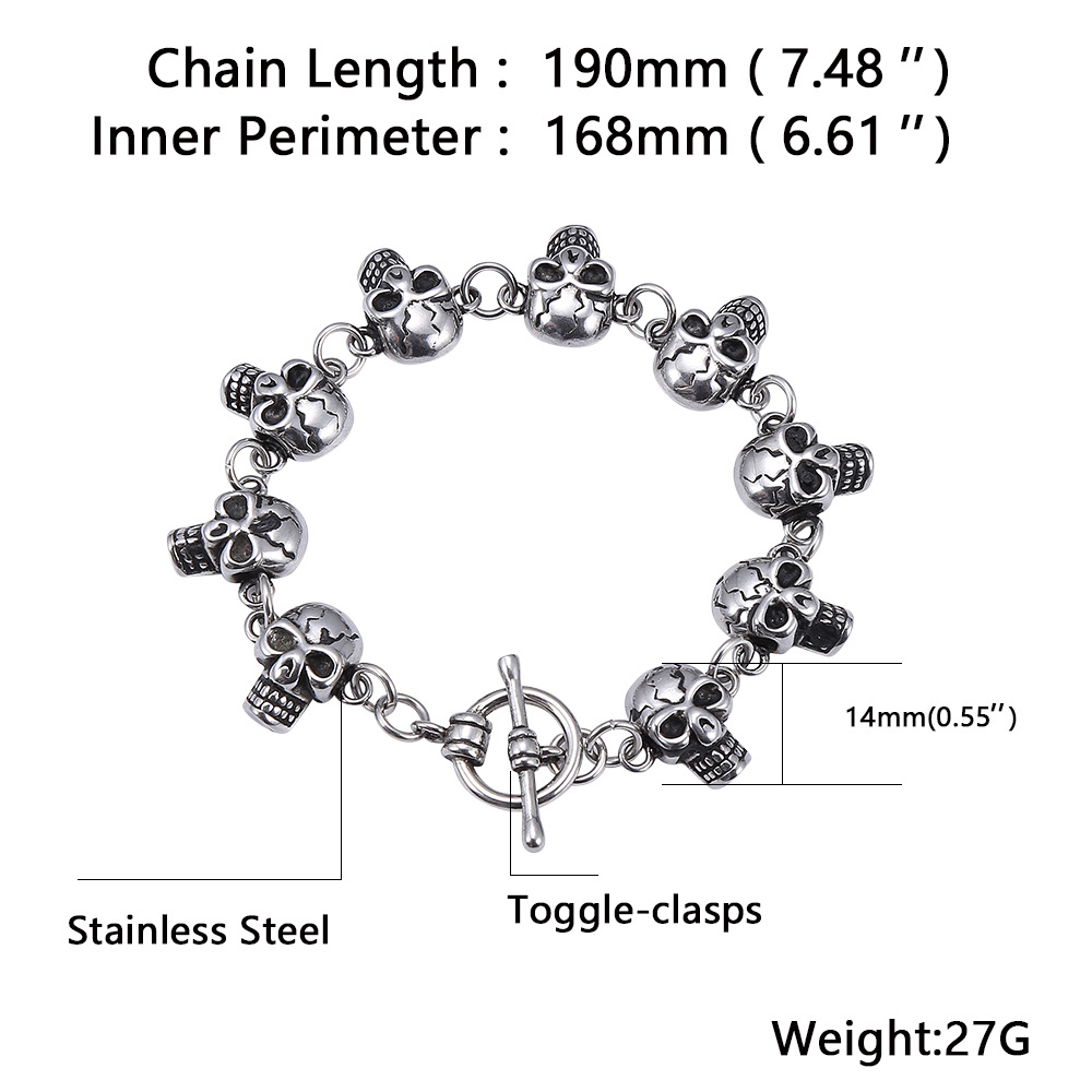 尺寸图(不锈钢手链）