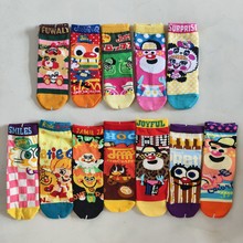 日单jam男女童袜 卡通直板中筒袜个性款中大童袜彩色卡通儿童潮袜