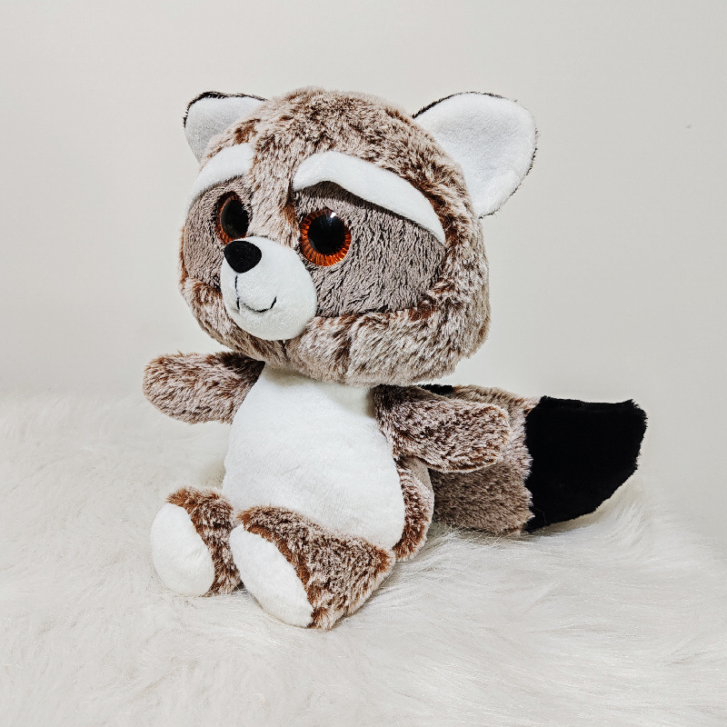 Racon juguetes de peluche lindos abrazos osos muñecas niñas dormir en la cama almohada súper lindo animal de cola grande transfronterizo