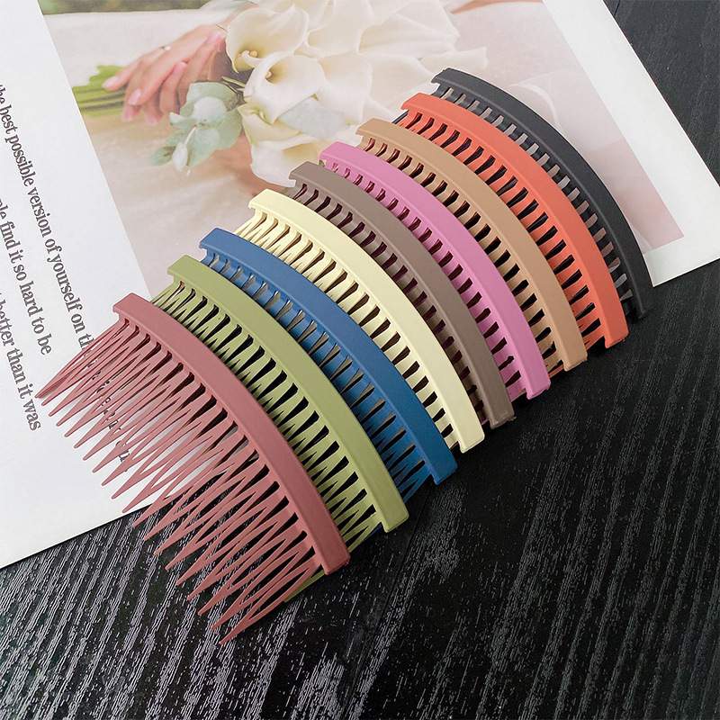 Korean simple frosted hair comb adult hairpin hair accessories hair comb non-slip large hairpin broken hair women's hair accessories