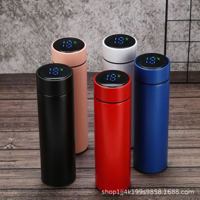 智能不锈钢温度显示保温杯304批发办公商务礼品杯节日礼盒广告杯