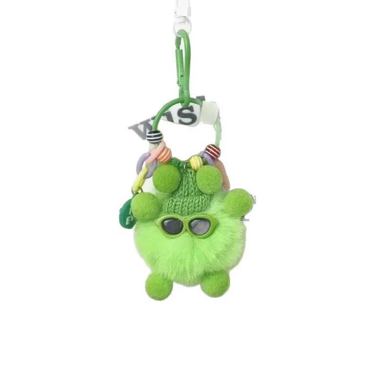 Small plush doll, keychain, cartoon backpack accessory, pendant, Birthday gift