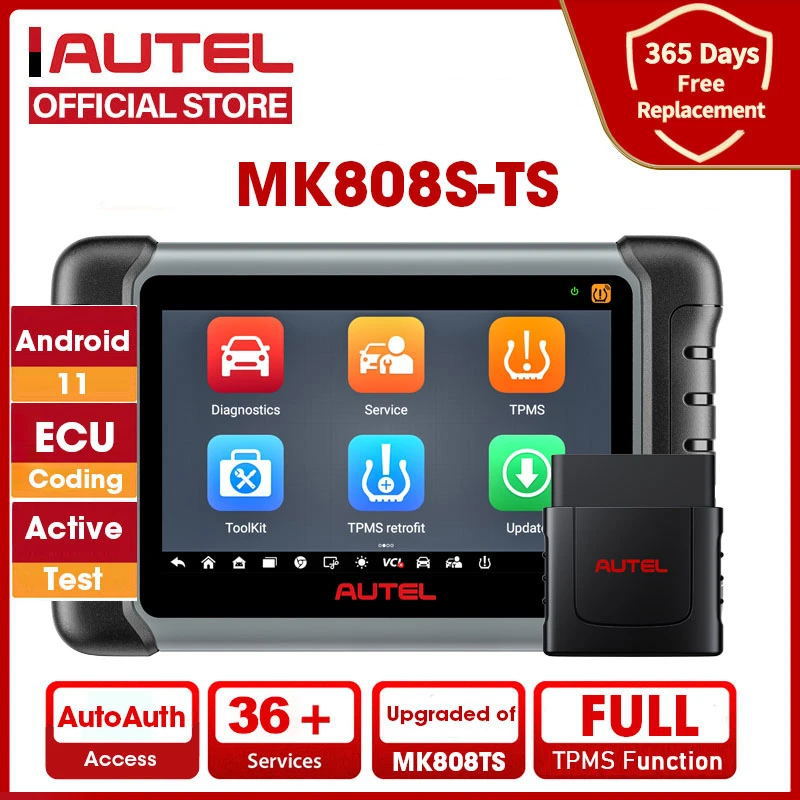 道通Autel MaxiCOM MK808S-TS TPMS Scanner汽车诊断仪海外多语言