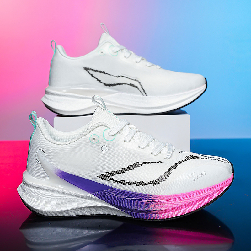 Zapatos de corrida de carbono superligero transpirables adolescentes para hombres y mujeres, zapatos de corrida casuales para estudiantes