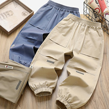 男童春装休闲裤2025夏季新款中大童薄款裤子儿童纯棉男孩长裤批发